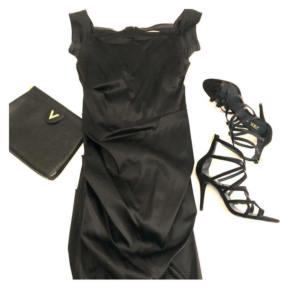 Beautiful black satin dress